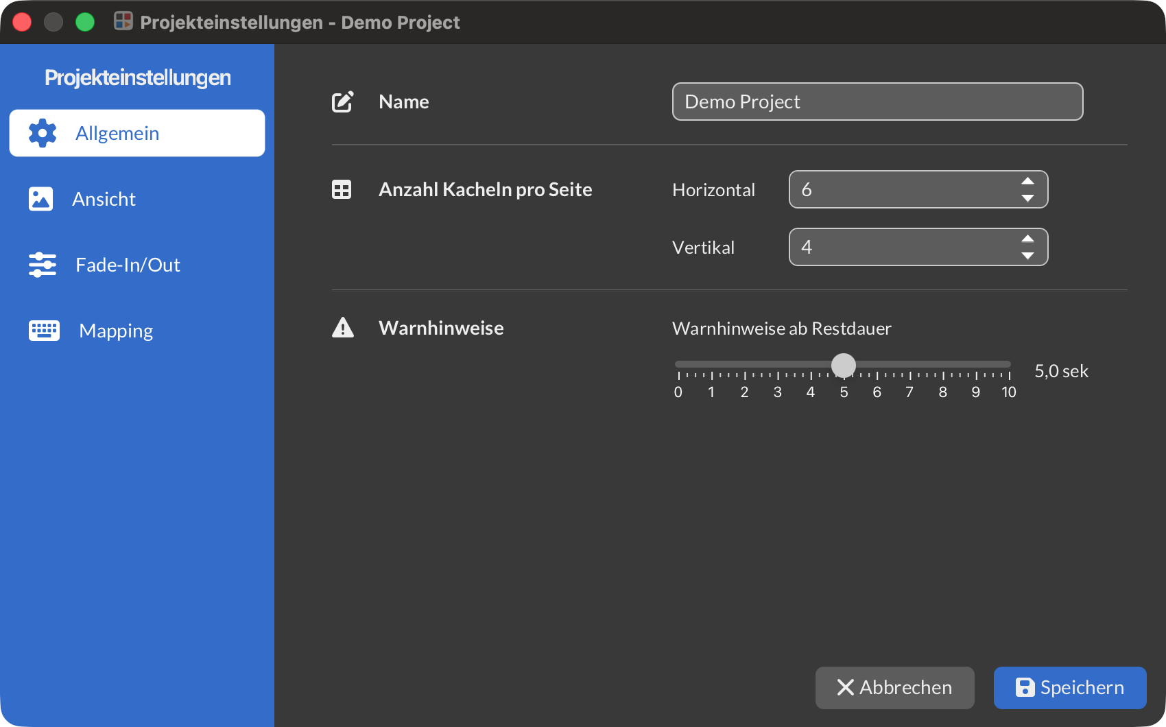 Project Settings